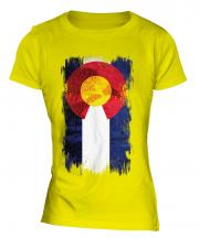 Colorado State Grunge Flag Ladies T-Shirt