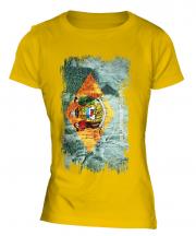 Delaware State Grunge Flag Ladies T-Shirt