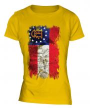 Georgia State Grunge Flag Ladies T-Shirt