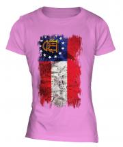 Georgia State Grunge Flag Ladies T-Shirt