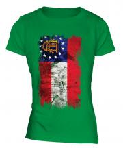 Georgia State Grunge Flag Ladies T-Shirt