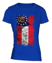 Georgia State Grunge Flag Ladies T-Shirt