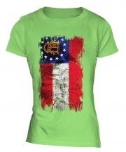 Georgia State Grunge Flag Ladies T-Shirt