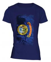 Idaho State Grunge Flag Ladies T-Shirt