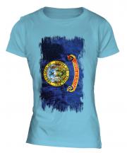 Idaho State Grunge Flag Ladies T-Shirt