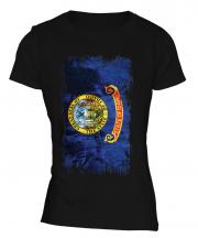 Idaho State Grunge Flag Ladies T-Shirt