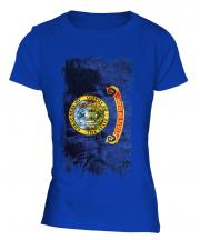 Idaho State Grunge Flag Ladies T-Shirt