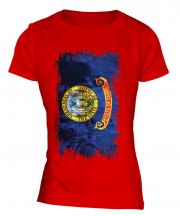 Idaho State Grunge Flag Ladies T-Shirt