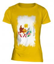 Illinois State Grunge Flag Ladies T-Shirt
