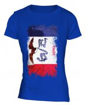Iowa State Grunge Flag Ladies T-Shirt