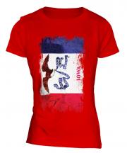 Iowa State Grunge Flag Ladies T-Shirt