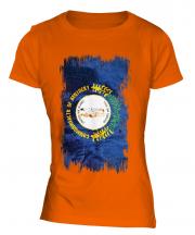 Kentucky State Grunge Flag Ladies T-Shirt