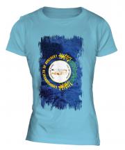Kentucky State Grunge Flag Ladies T-Shirt