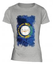 Kentucky State Grunge Flag Ladies T-Shirt