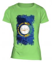Kentucky State Grunge Flag Ladies T-Shirt