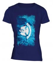 Louisiana State Grunge Flag Ladies T-Shirt