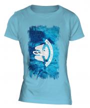 Louisiana State Grunge Flag Ladies T-Shirt