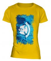 Louisiana State Grunge Flag Ladies T-Shirt