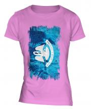 Louisiana State Grunge Flag Ladies T-Shirt