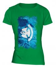 Louisiana State Grunge Flag Ladies T-Shirt