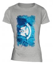 Louisiana State Grunge Flag Ladies T-Shirt