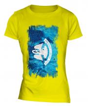 Louisiana State Grunge Flag Ladies T-Shirt