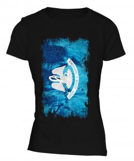 Louisiana State Grunge Flag Ladies T-Shirt