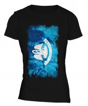 Louisiana State Grunge Flag Ladies T-Shirt