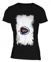 Massachusetts State Grunge Flag Ladies T-Shirt