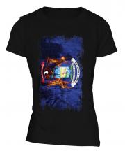 Michigan State Grunge Flag Ladies T-Shirt
