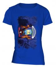 Michigan State Grunge Flag Ladies T-Shirt