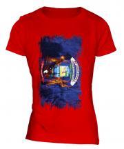 Michigan State Grunge Flag Ladies T-Shirt