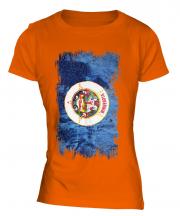 Minnesota State Grunge Flag Ladies T-Shirt