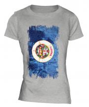 Minnesota State Grunge Flag Ladies T-Shirt