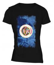 Minnesota State Grunge Flag Ladies T-Shirt