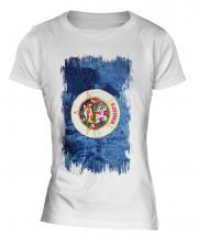 Minnesota State Grunge Flag Ladies T-Shirt
