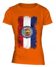 Missouri State Grunge Flag Ladies T-Shirt