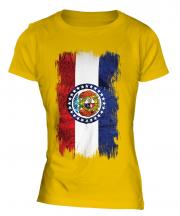 Missouri State Grunge Flag Ladies T-Shirt