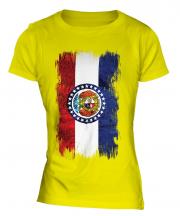 Missouri State Grunge Flag Ladies T-Shirt