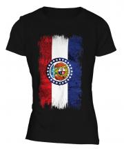 Missouri State Grunge Flag Ladies T-Shirt