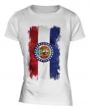 Missouri State Grunge Flag Ladies T-Shirt