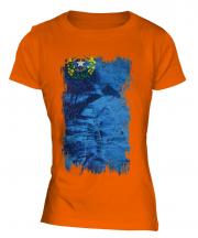 Nevada State Grunge Flag Ladies T-Shirt