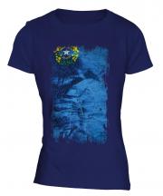 Nevada State Grunge Flag Ladies T-Shirt