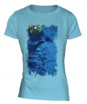 Nevada State Grunge Flag Ladies T-Shirt