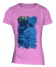 Nevada State Grunge Flag Ladies T-Shirt