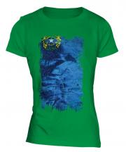 Nevada State Grunge Flag Ladies T-Shirt