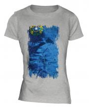Nevada State Grunge Flag Ladies T-Shirt