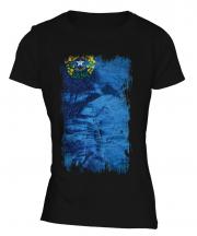 Nevada State Grunge Flag Ladies T-Shirt
