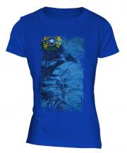 Nevada State Grunge Flag Ladies T-Shirt