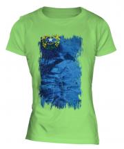 Nevada State Grunge Flag Ladies T-Shirt